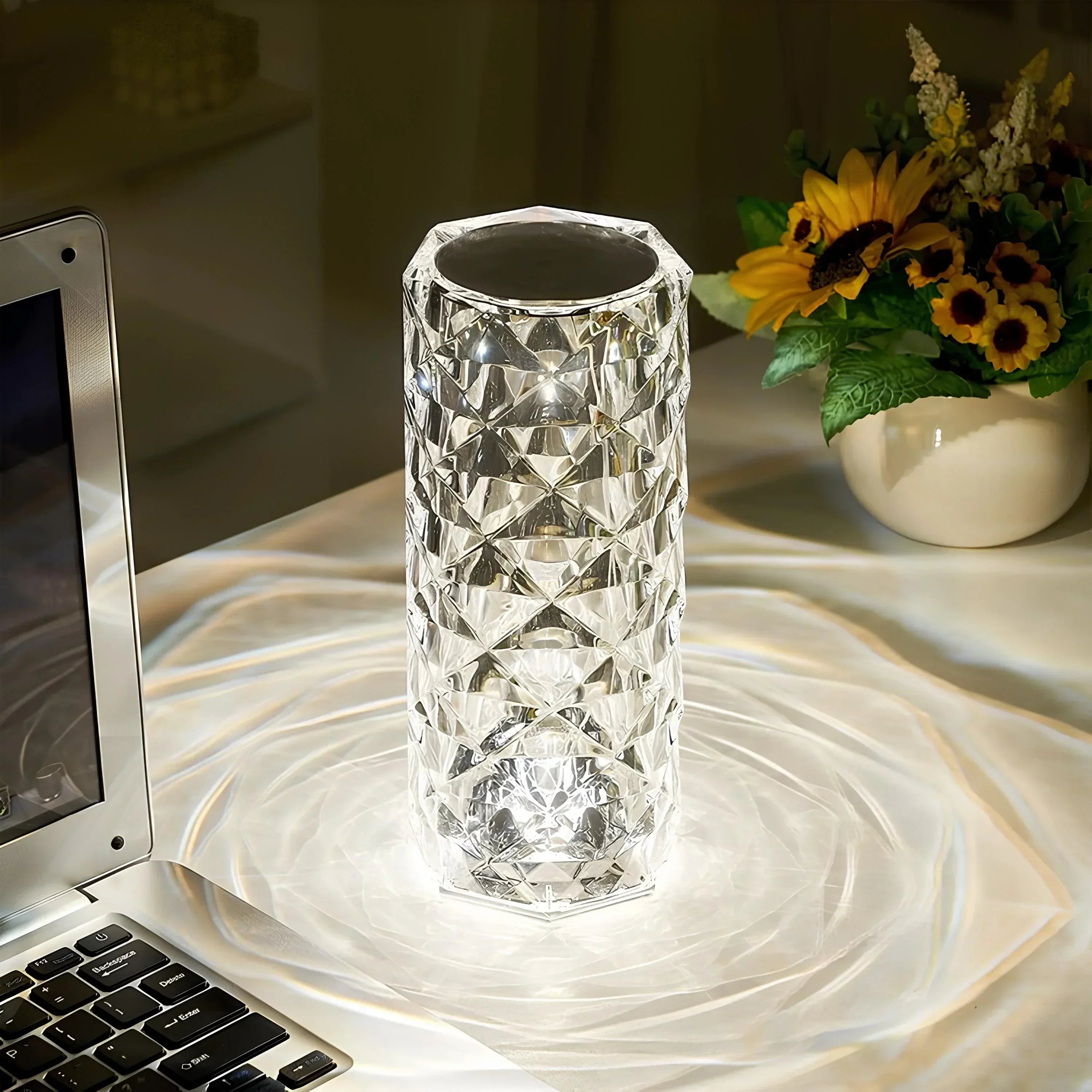 Lampada Luminara Crystal Touch, LED Dimmerabile a Cambiamento di Colore