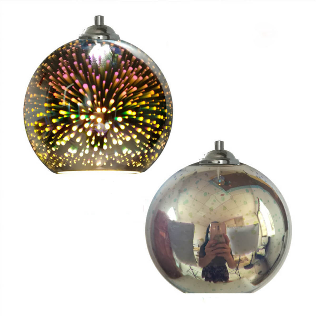 AuroraNova 3D Glass Dome Pendant Light Colorful Modern