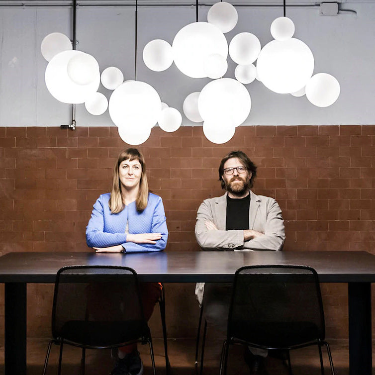 נברשת זכוכית כדור שלג נורדית עם כדורים מט או שקופים