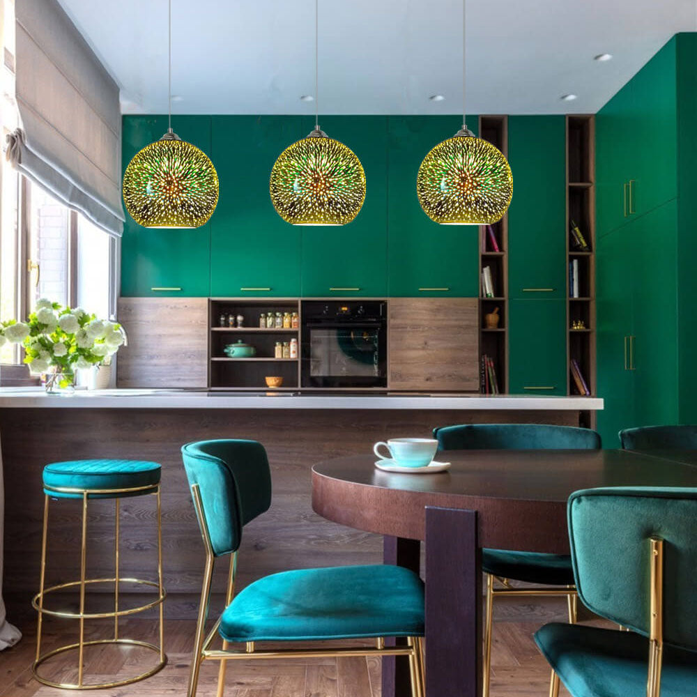 AuroraNova 3D Glass Dome Pendant Light Colorful Modern