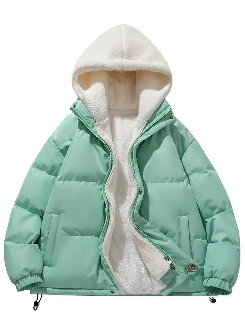 AlderCozy Fleece Hooded Winter Jacket For Cold Days