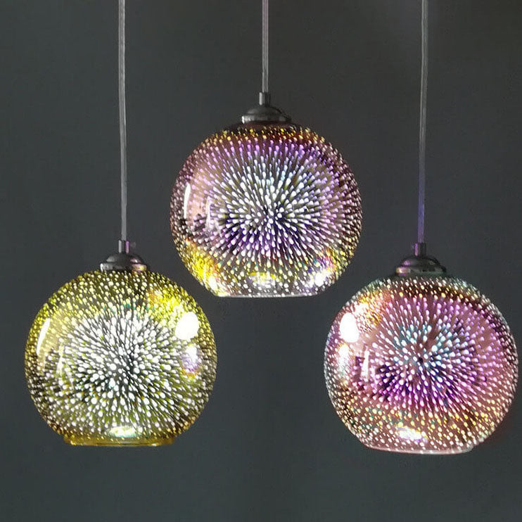 AuroraNova 3D Glass Dome Pendant Light Colorful Modern