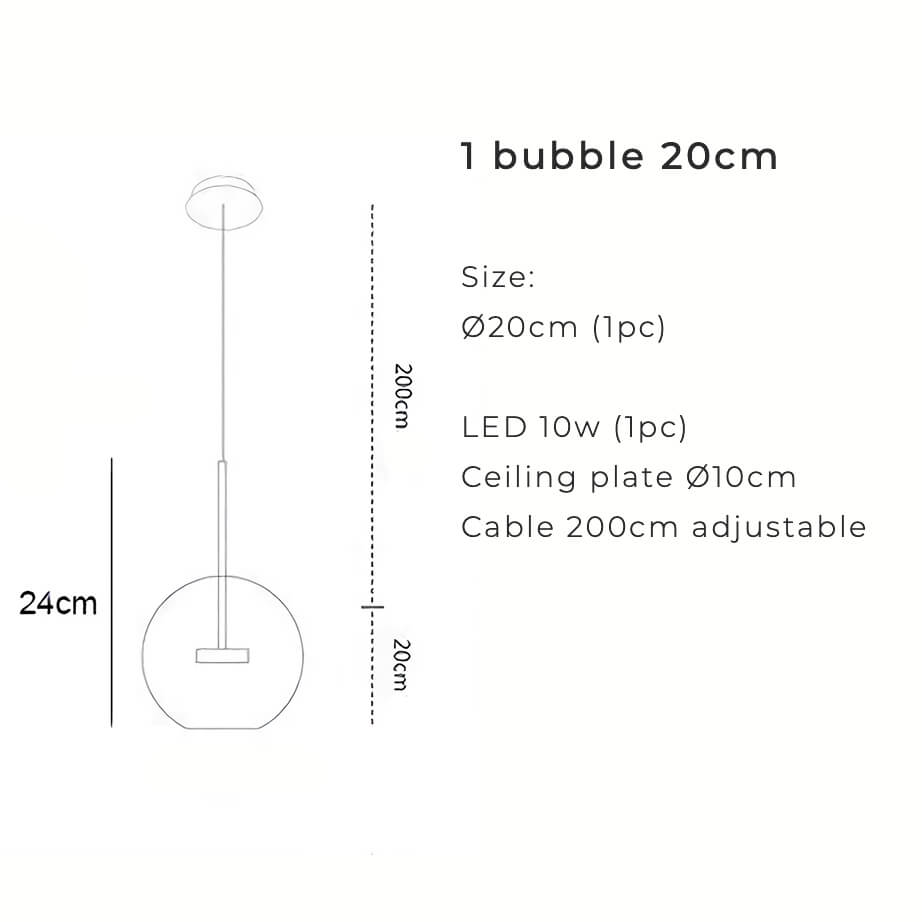 Nordic Snowball Glass Chandelier with Matte or Clear Spheres
