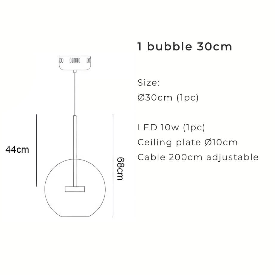 Nordic Snowball Glass Chandelier with Matte or Clear Spheres