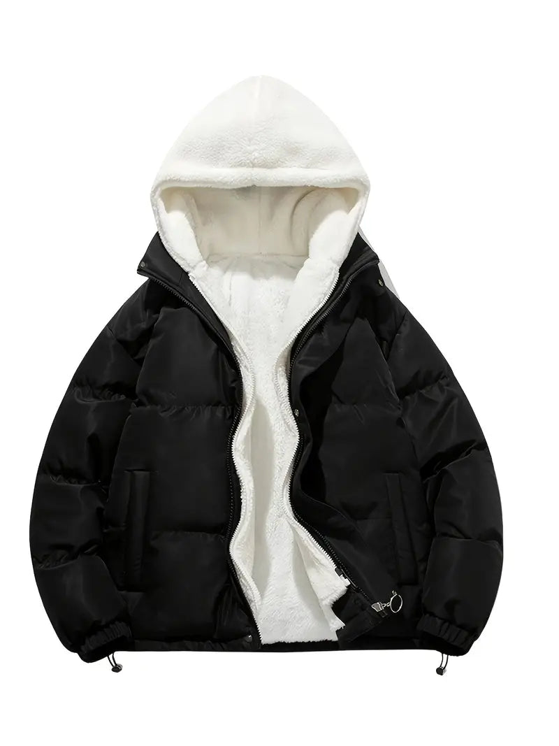 AlderCozy Fleece Hooded Winter Jacket For Cold Days