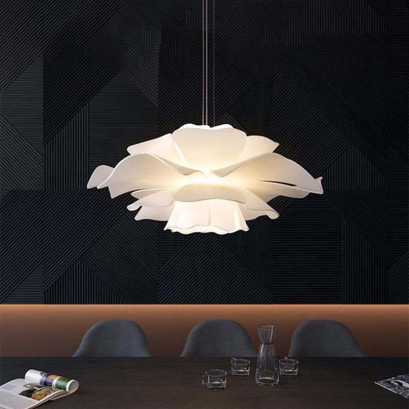 Nerisa Bloom White Flower Pendant Lamp for Living Room