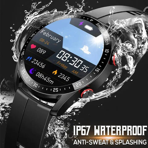 Glucera Watch 1.45 Inch Smartwatch With Non Invasive Blood Glucose Monitoring, NFC Payments And Real Time Phone Data Sync