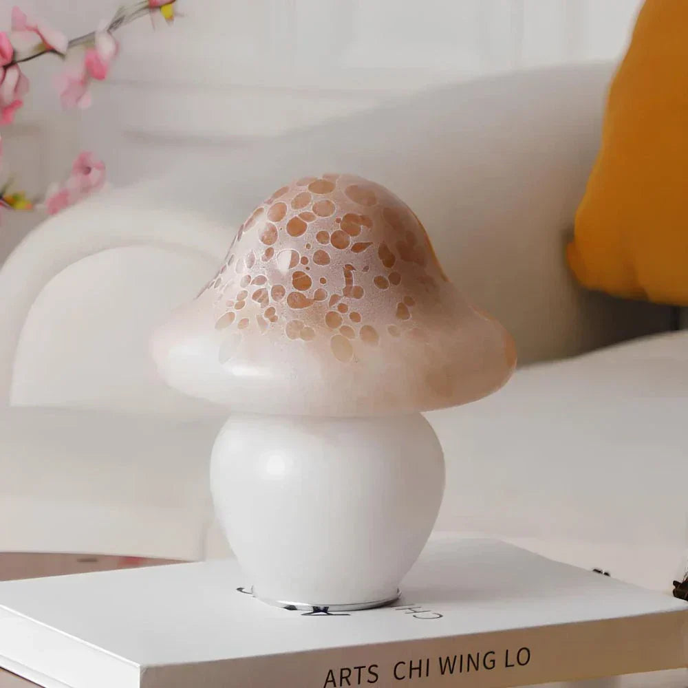 Fenlo | Vintage Dimmable Glass Mushroom Table Lamp