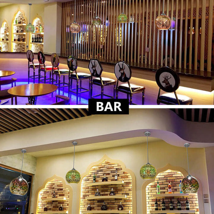 AuroraNova 3D Glass Dome Pendant Light Colorful Modern