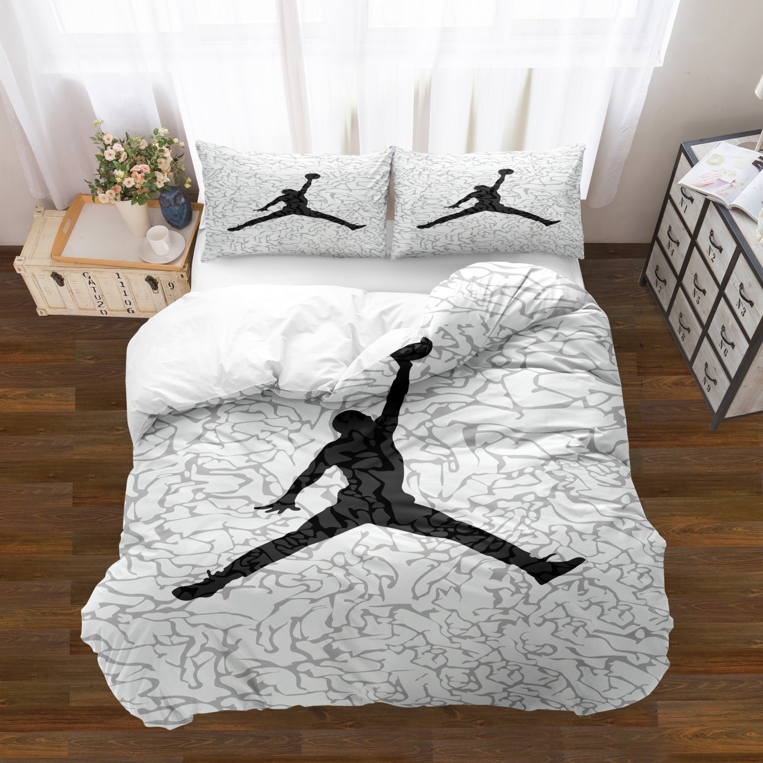 HoopNest Ultra-Soft Basketball Duvet Cover Set For All Beds