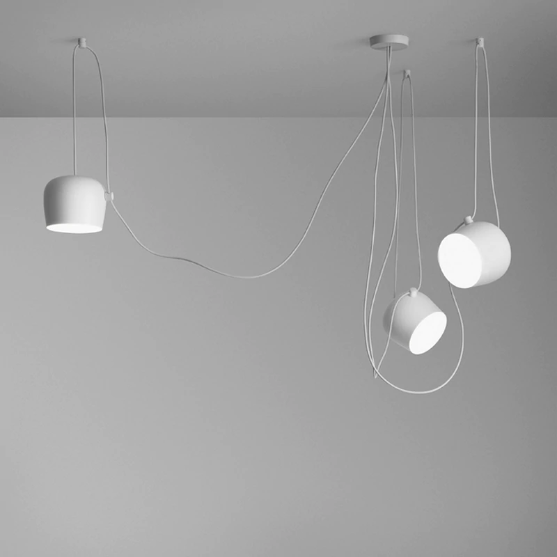 NovaDrum Pendant Light With Cable-Driven Bulb Fixture