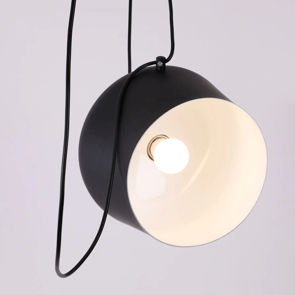 NovaDrum Pendant Light With Cable-Driven Bulb Fixture