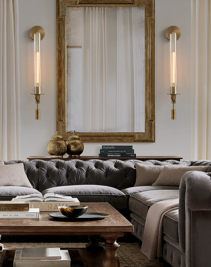 Elowen | Modern Fluted Glass Wall Sconce