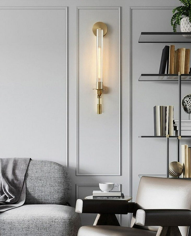 Elowen | Modern Fluted Glass Wall Sconce