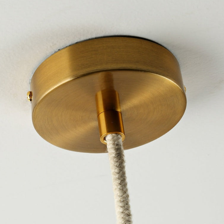 Scandinavian Rope And Glass Pendant Lights