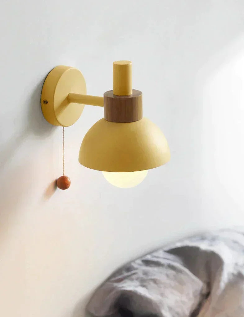 Colorful Scandinavian Wall Sconce With Pull Switch