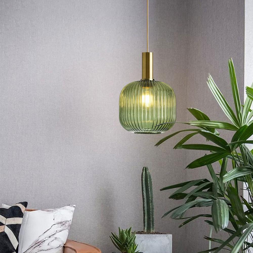 Nordic Fluted Glass Pendant Light for Modern Interiors