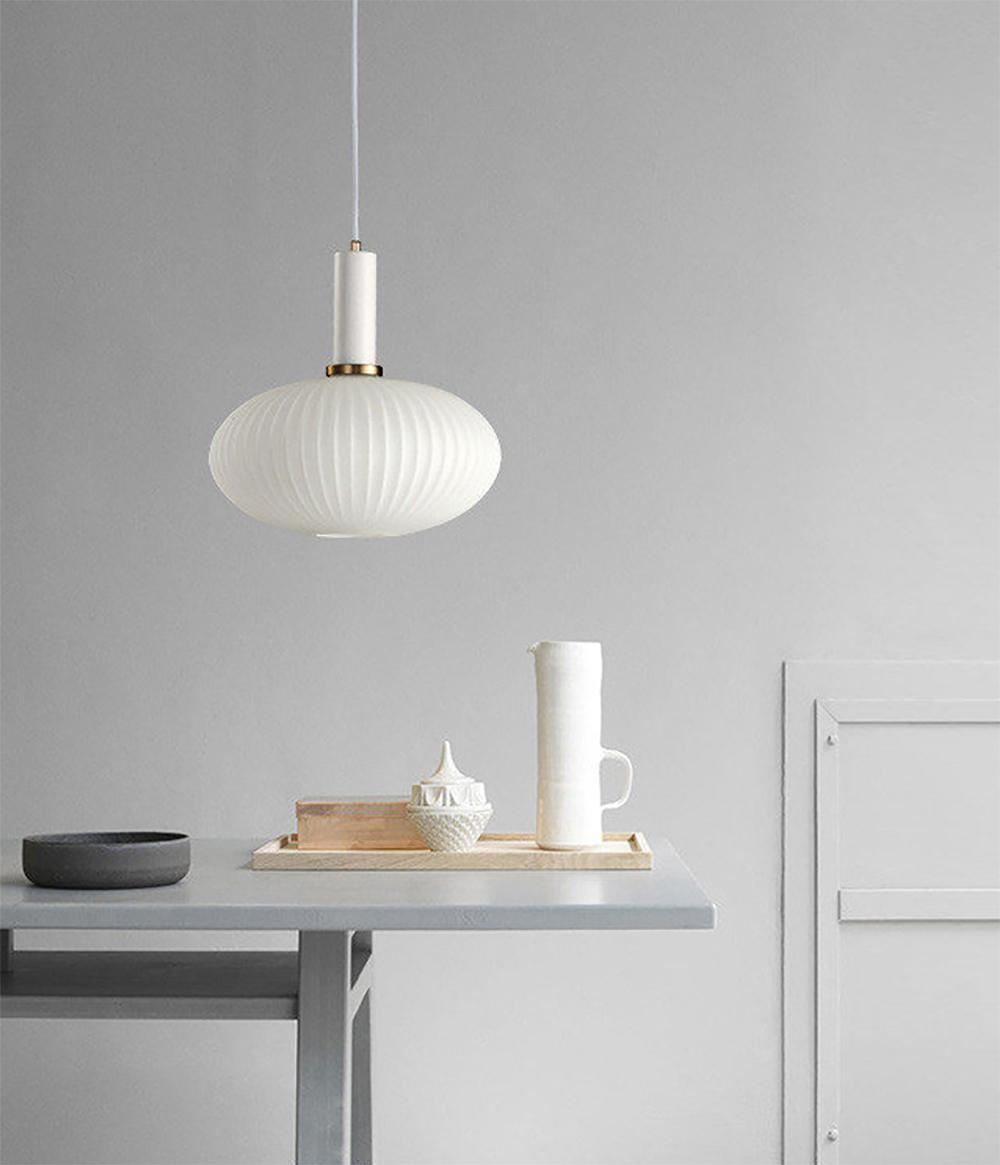 Nordic Fluted Glass Pendant Light for Modern Interiors