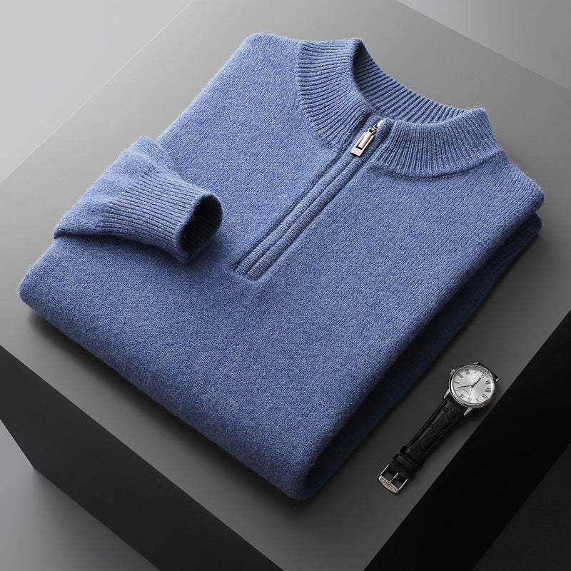 Lyra Premium Wool Half Zip Sweater - 100% Australian Wool
