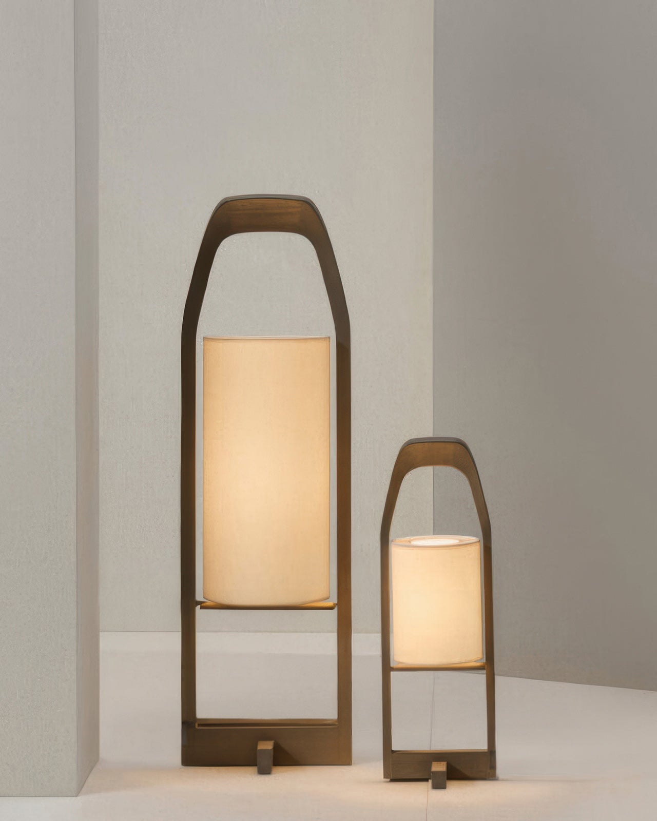 Lampada da terra Kizuna in legno giapponese retrò Zen luce ambientale