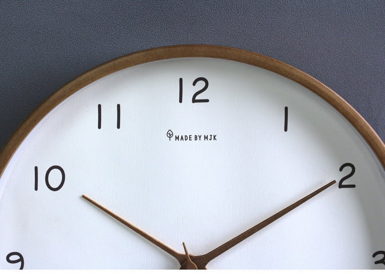 Elegant Solid Wood Analogue Wall Clock for Home Decor