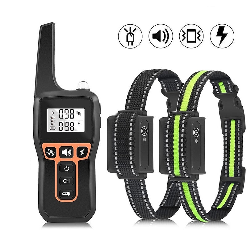 קולר אימון כלבים עמיד למים ApexPaw 1000m נטען מחדש