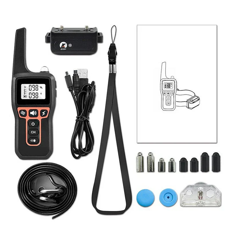 Collare per addestramento cani impermeabile ApexPaw 1000m ricaricabile