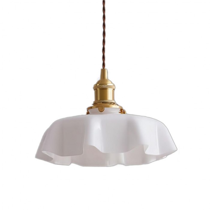 Retro Glass Flower Pendant Lamp - Nostalgic Glamour