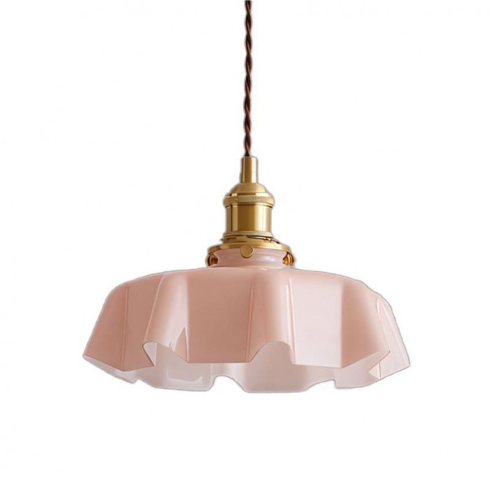 Retro Glass Flower Pendant Lamp - Nostalgic Glamour
