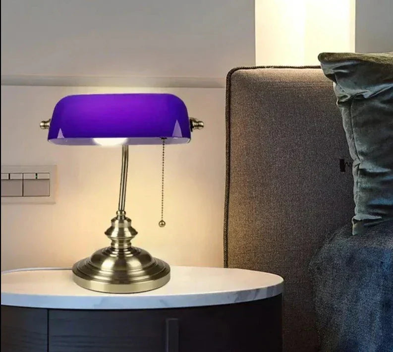 מרלו | מנורת שולחן רטרו של בנקאי