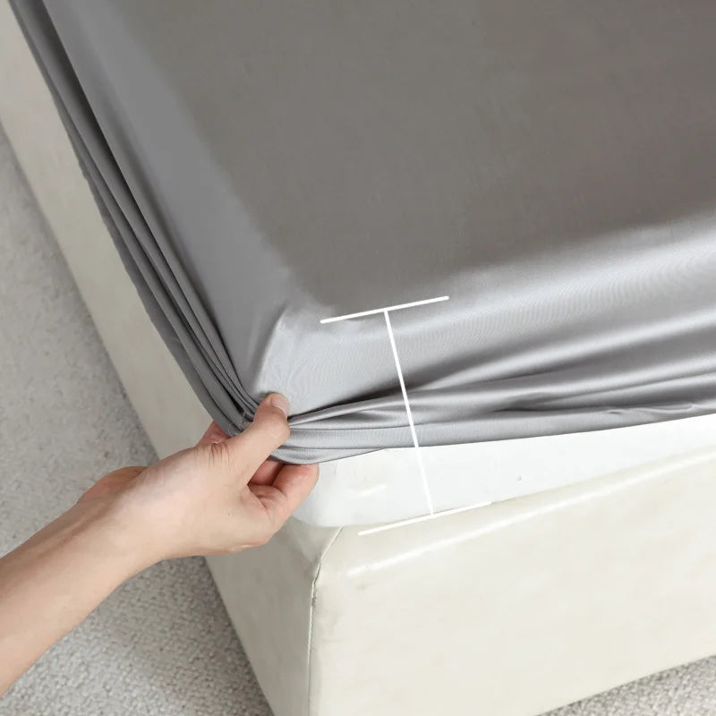 LunaSilk Luxe Mulberry Silk Fitted Sheet with Elastic