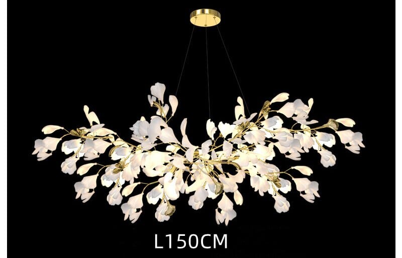 Lampadario a petali in ceramica Celestia Bloom con LED dimmerabili