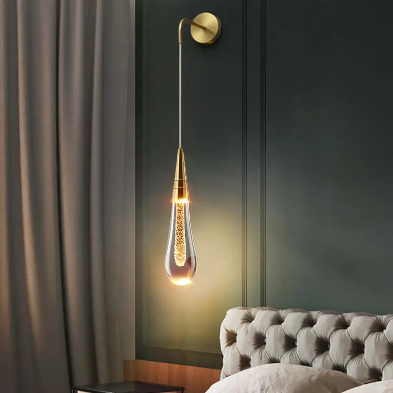 Elara Crystal Drops Wall Light | Timeless Glow For Home