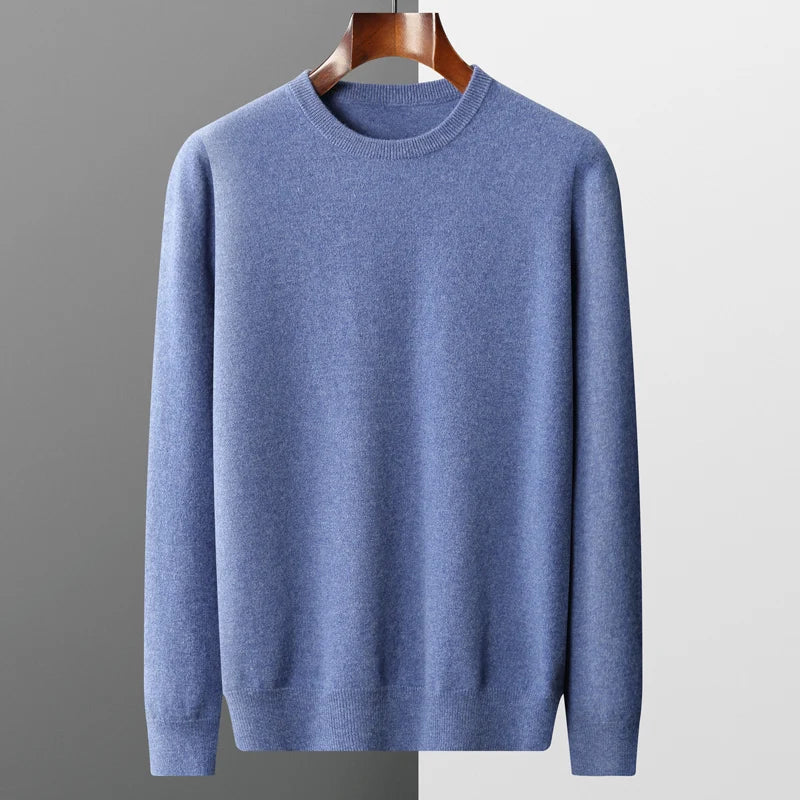 Aurelo Merino uld sweater til mænd australsk ekstrafin