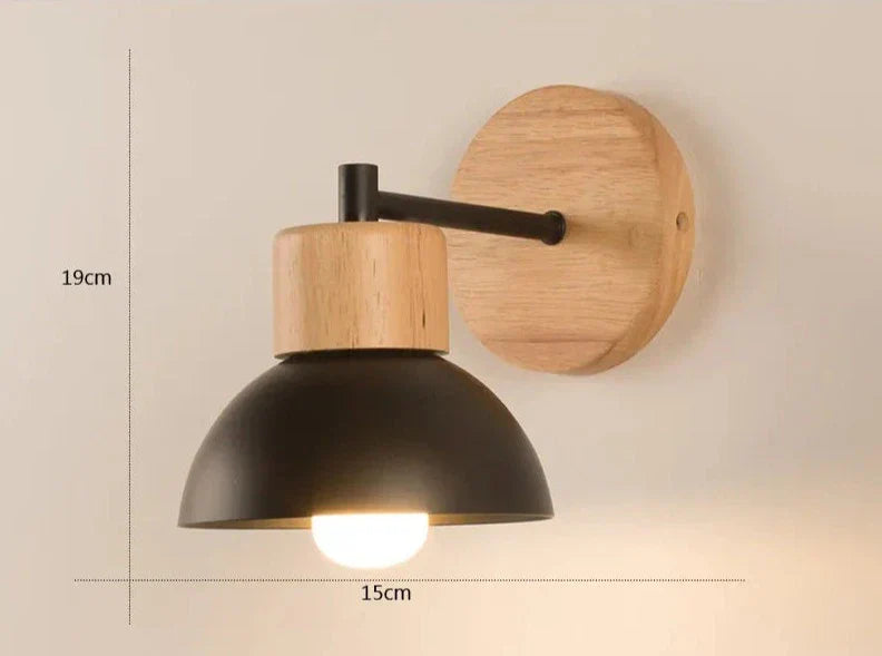 Skara Nordic Wooden Wall Lamp