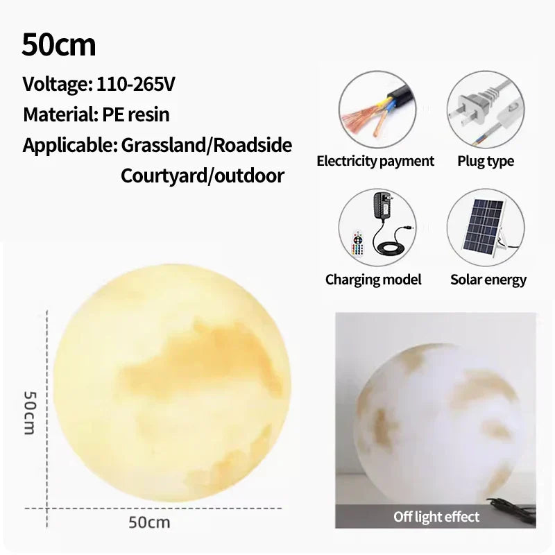 Lunora Lampada Solare Lunare Nordica da Esterno Impermeabile