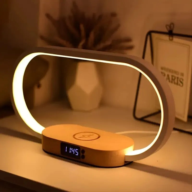 LuminaDock Pro Caricatore Wireless da Comodino con Luce Ambientale