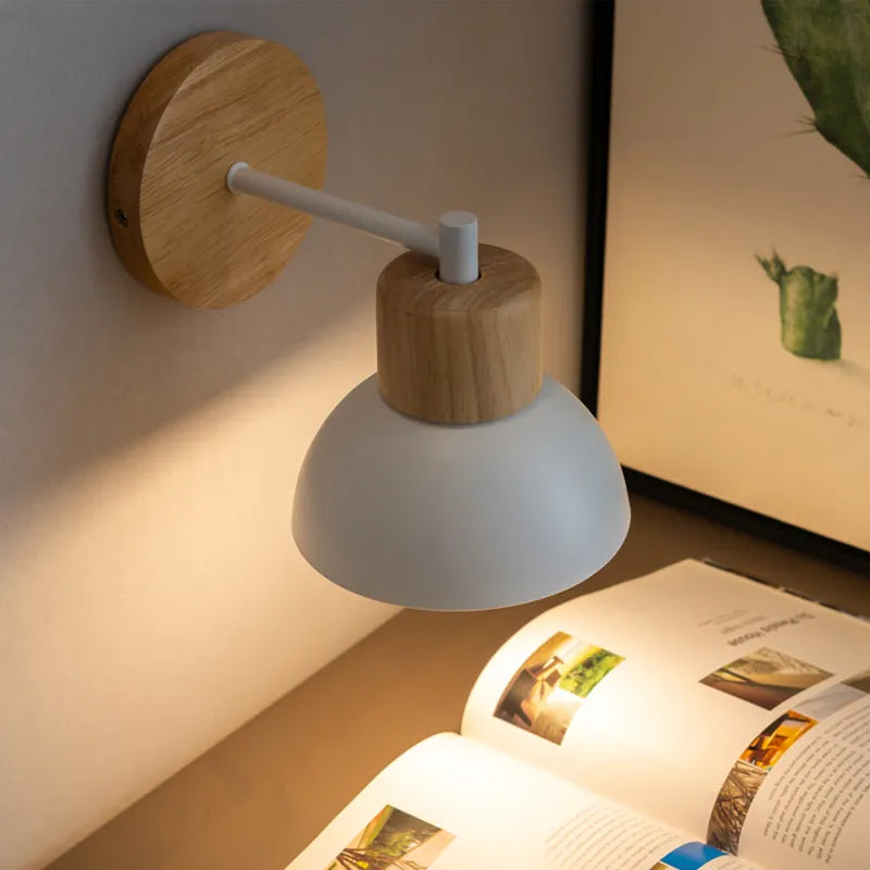 Skara Nordic Wooden Wall Lamp