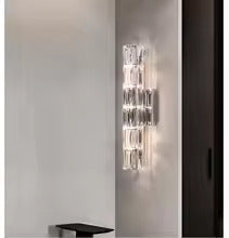 LustrePeak Crystal Wall Light Stainless Steel Base