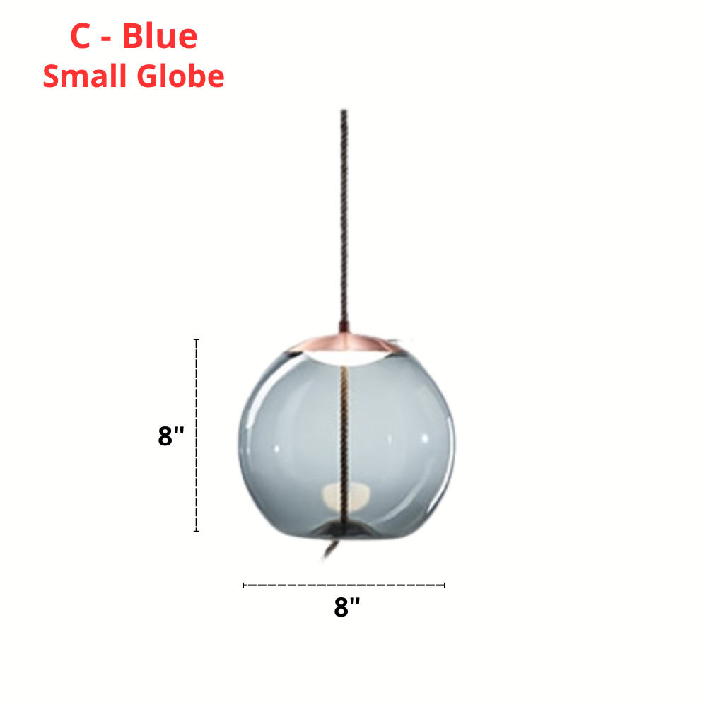 Scandinavian Rope And Glass Pendant Lights