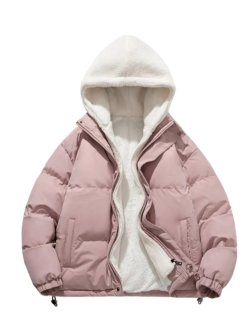 AlderCozy Fleece Hooded Winter Jacket For Cold Days