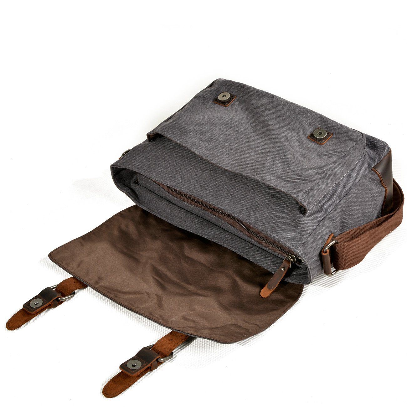 Aurion Retro Axelremsväska Handgjord Canvas Satchel