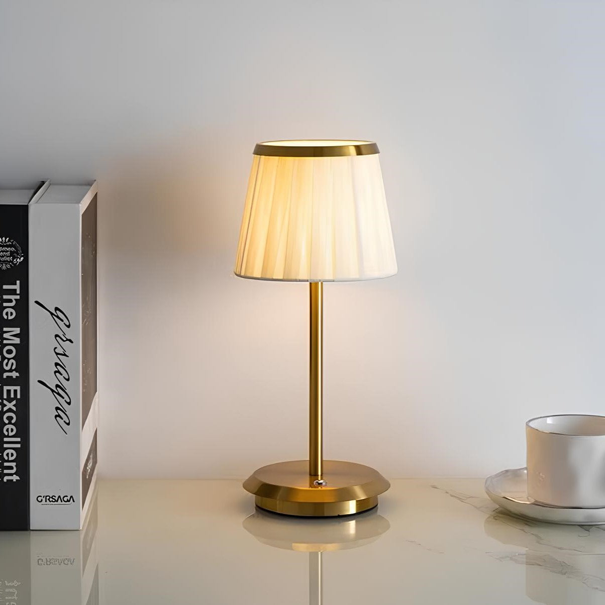 Lampada da tavolo LED con sensore touch Lumera — Elegante luce da tavolo