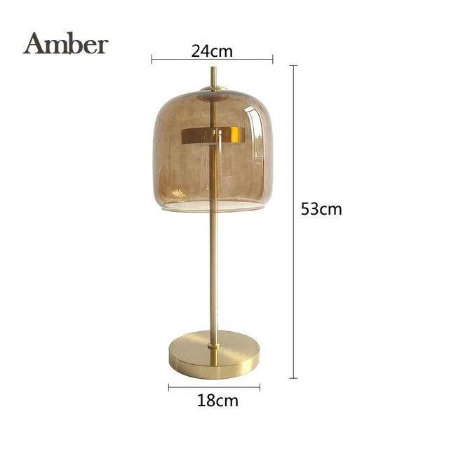 Scandinavian Clear Glass Table And Desk Lamp, Modern LED Lighting For Living Room And Bedroom