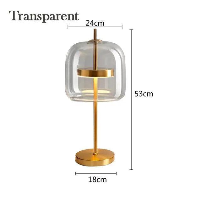 Scandinavian Clear Glass Table And Desk Lamp, Modern LED Lighting For Living Room And Bedroom