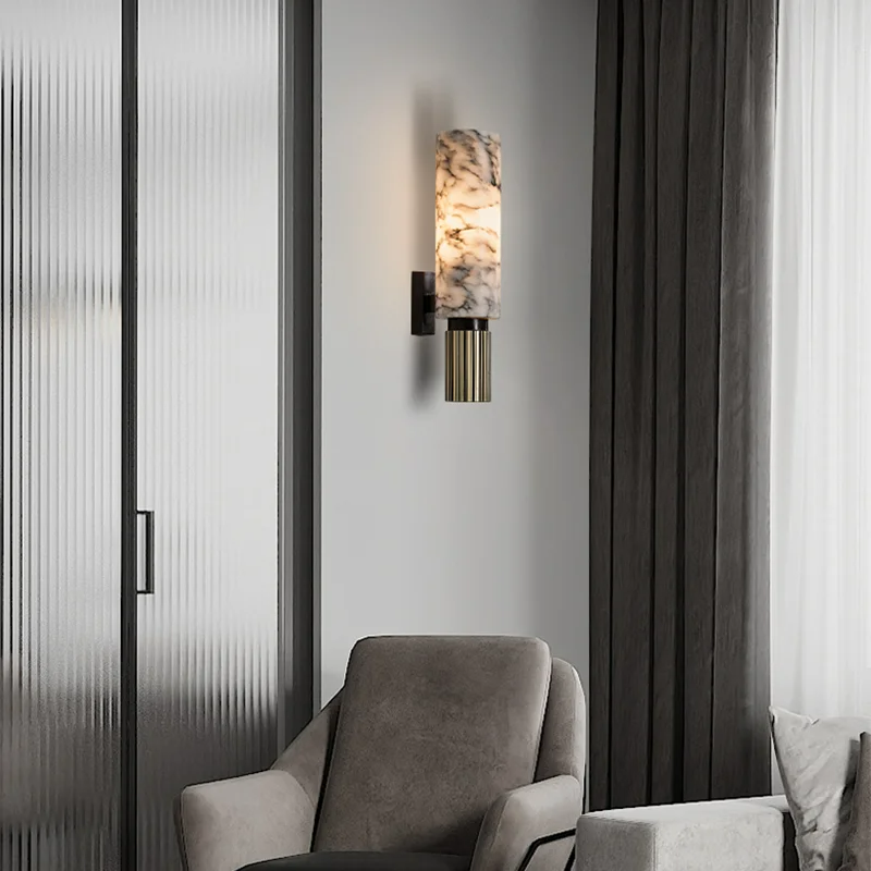 Aurelio Marble Wall Light | Luxurious Stone Wall Lamp