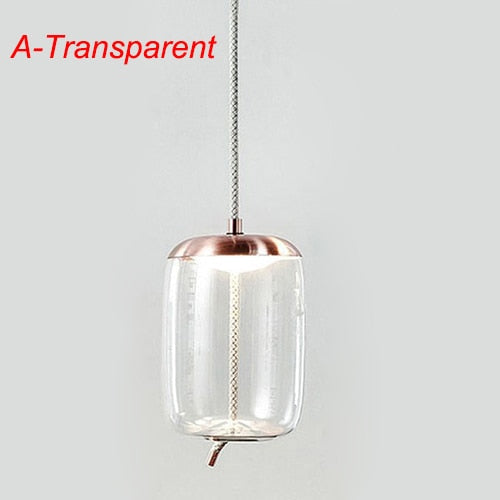 Scandinavian Rope And Glass Pendant Lights