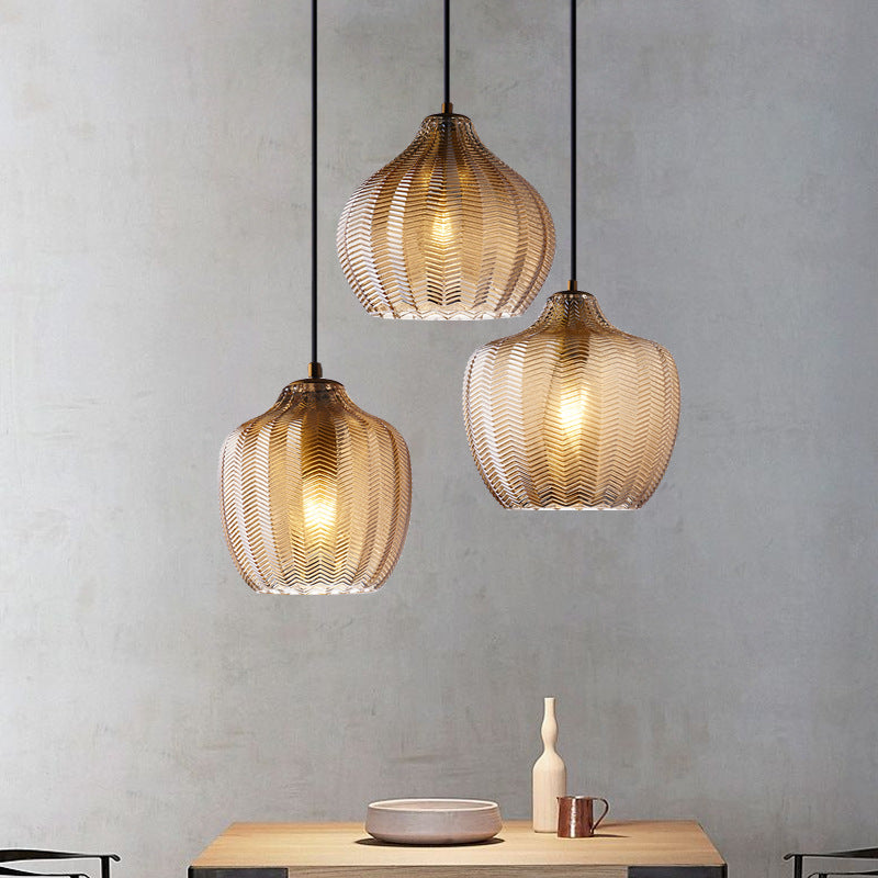 Marlo | Pendant Lights in Textured Glass