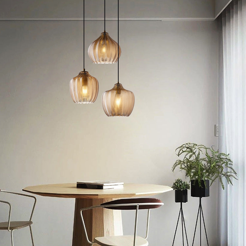 Marlo | Pendant Lights in Textured Glass