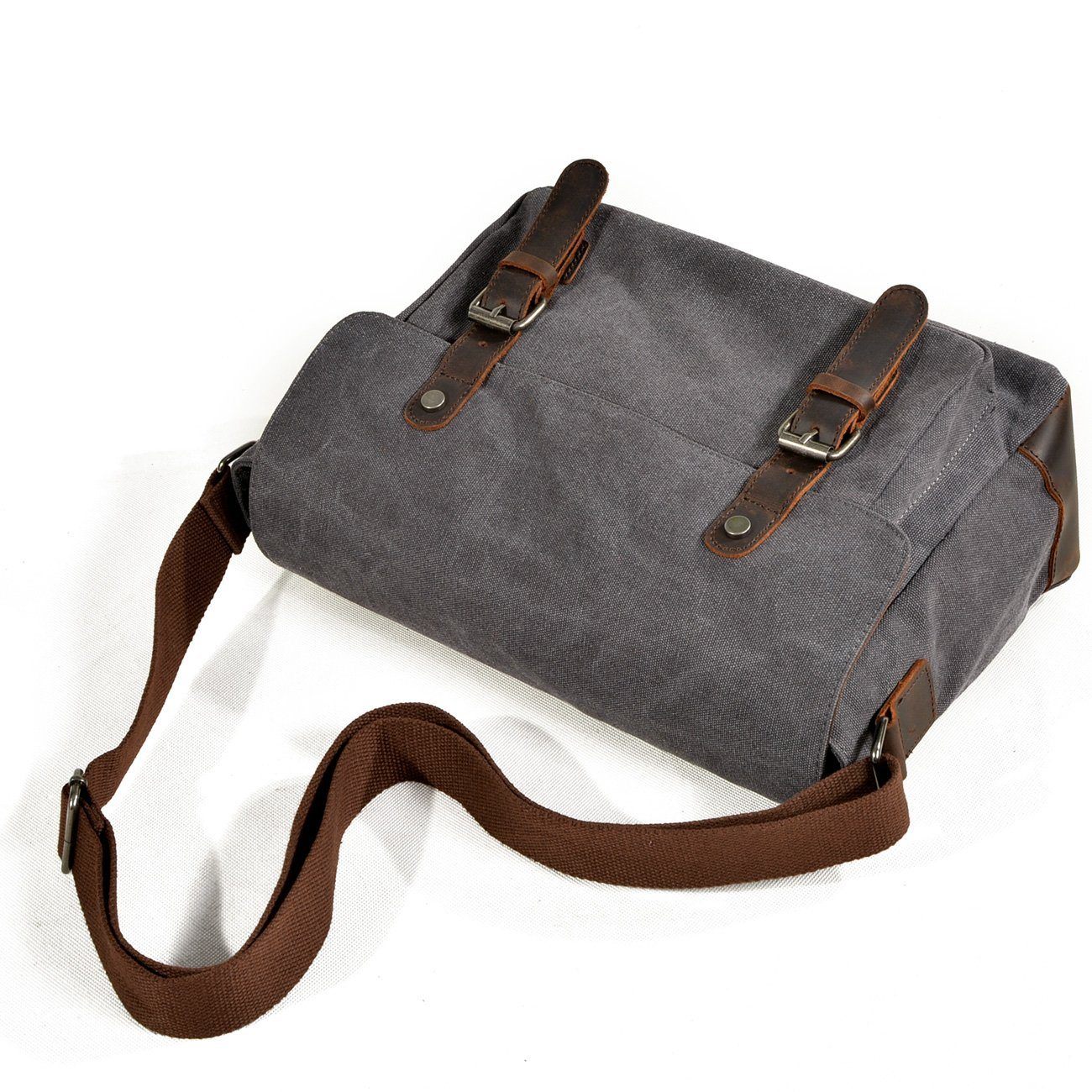 Aurion Retro Axelremsväska Handgjord Canvas Satchel
